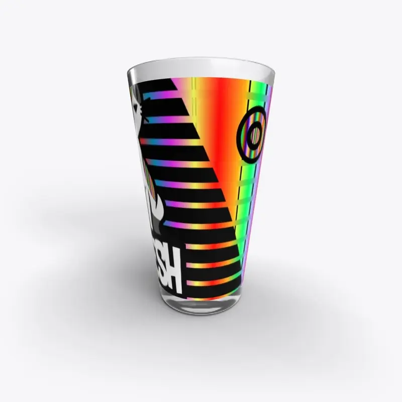 Trippy Fresh Cat - Drinking Glass